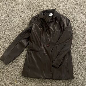 Princess Polly Leather Blazer. Size L/XL
